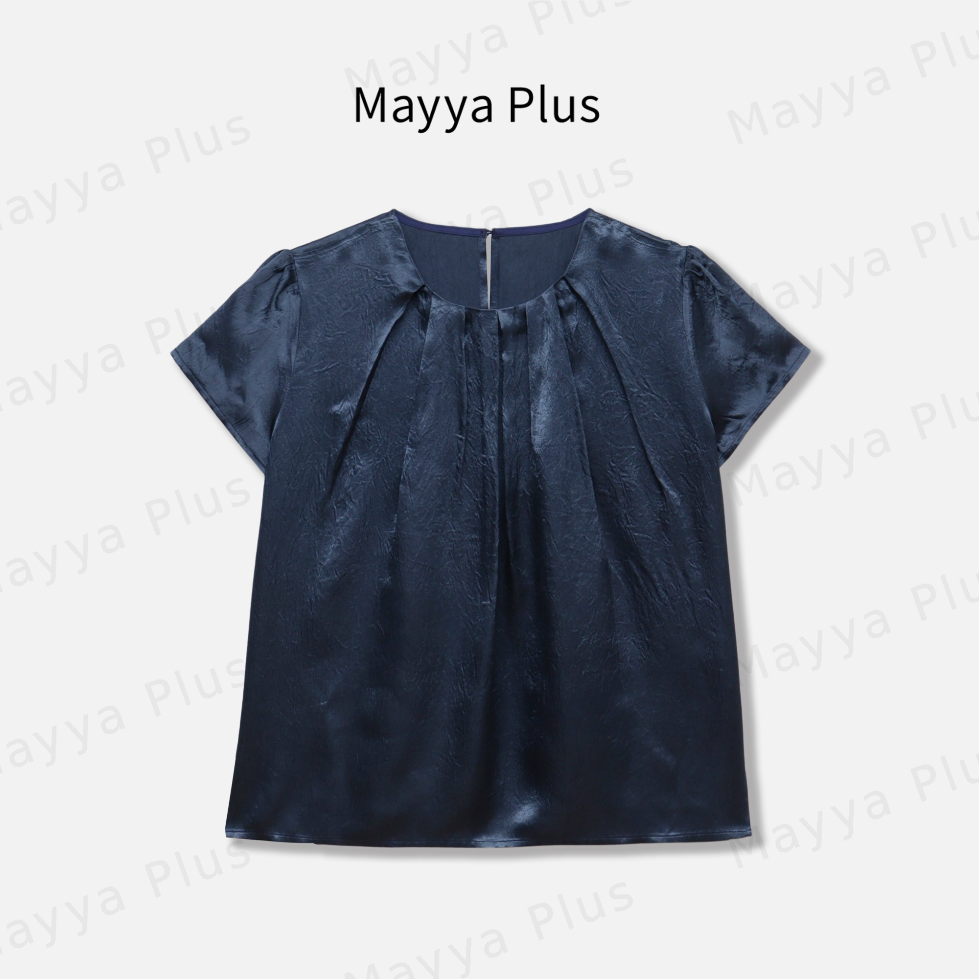 【醋酸物语】Mayya Plus麦芽定制新款肌理感短袖衬衫上衣32528780