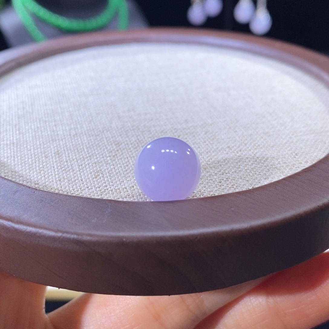 翡翠未镶嵌颈饰翡翠冰红紫圆珠12+mm