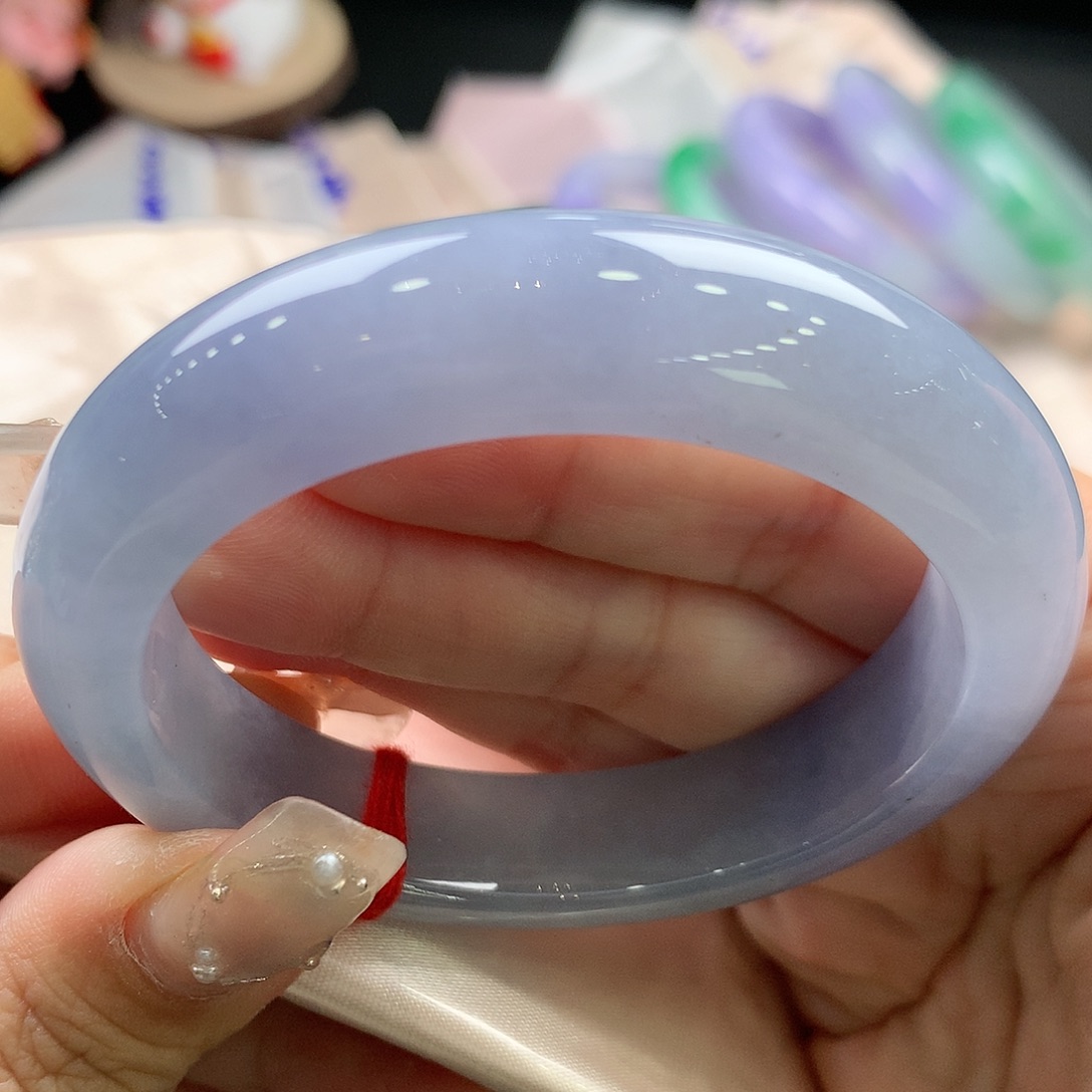 翡翠未镶嵌手镯52.3正圈