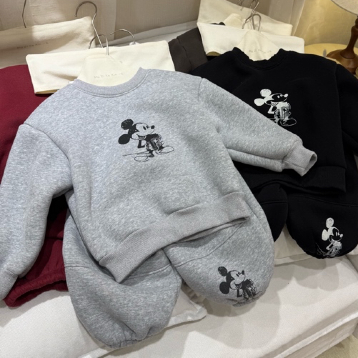 25秋冬• 韩版 米奇加厚羊羔毛套装