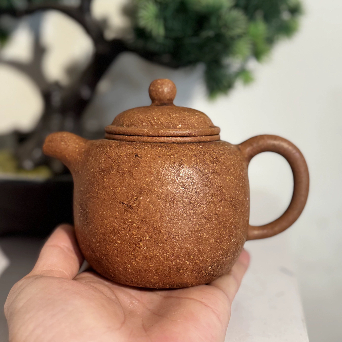 宜兴紫砂壶纯手工原矿精品台湾回流老一厂6目手磨段泥匏尊