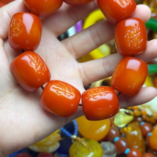 未镶嵌琥珀手串蜜蜡