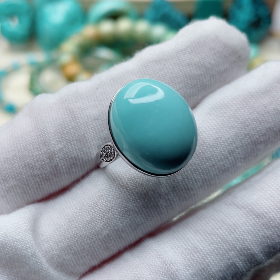 绿松石银S925镶嵌珠宝奇石