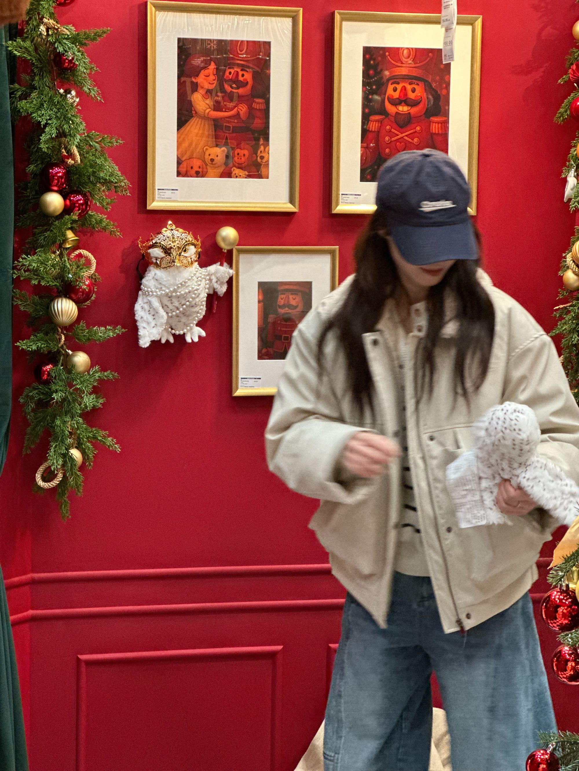 韩货-【瑞雪】初冬’90白鸭绒！美式街头设计感拼毛保暖羽绒服/0029