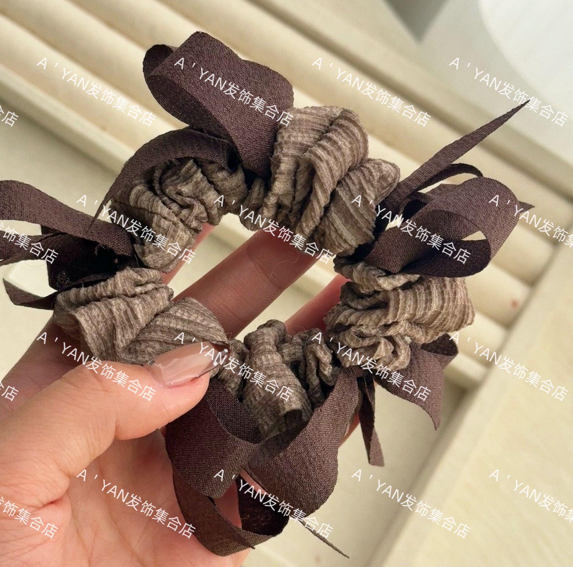 日韩甜美风发圈发绳可爱时尚女优雅轻职风发饰头饰A114