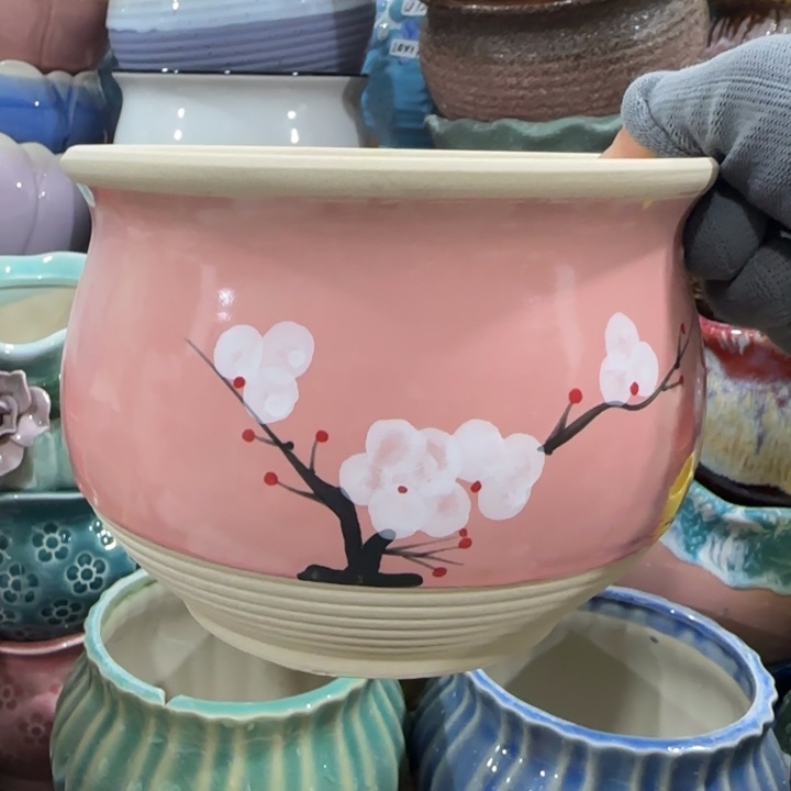 凑9米包邮，有孔，陶瓷花盆