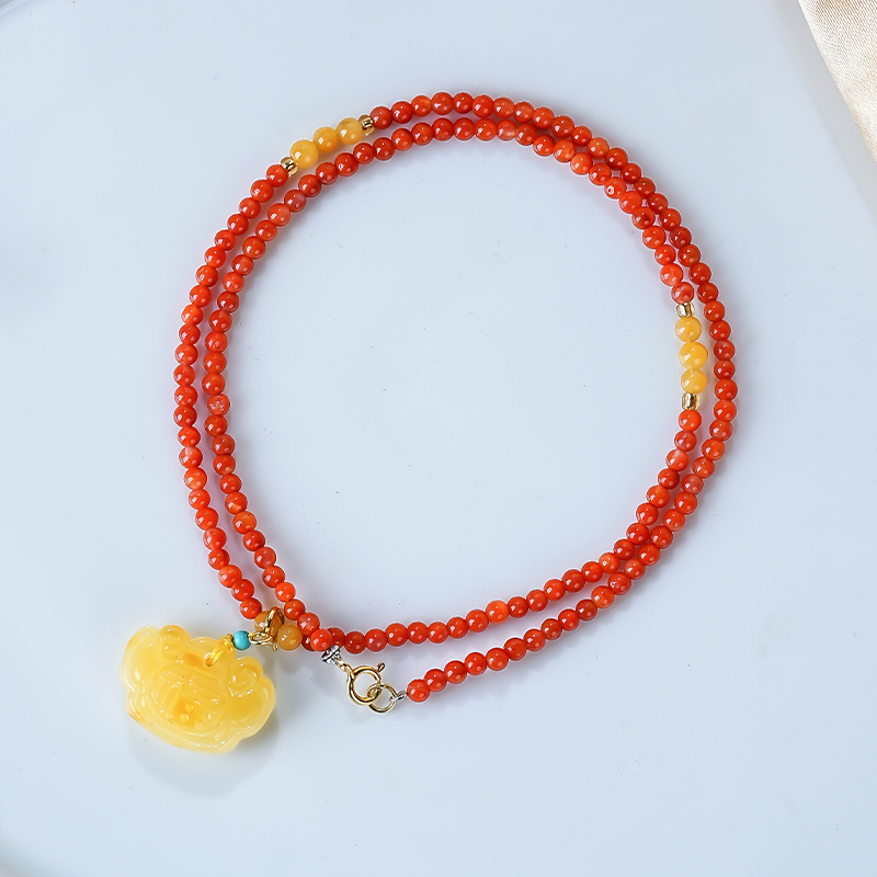 南红蜜蜡项链设计款-824169