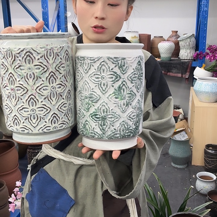 15×26 -粗陶花盆有孔-买买买