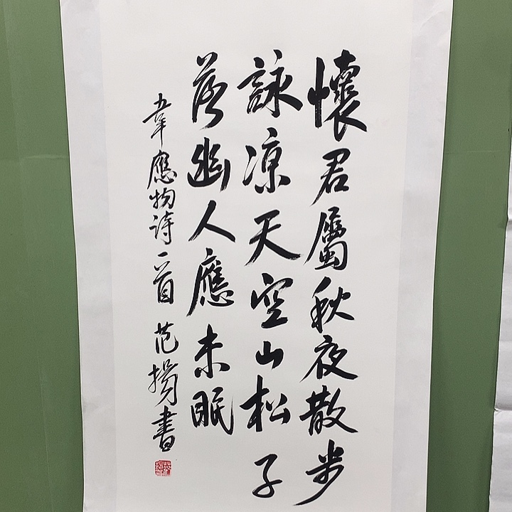 竖款精品书法作品宣