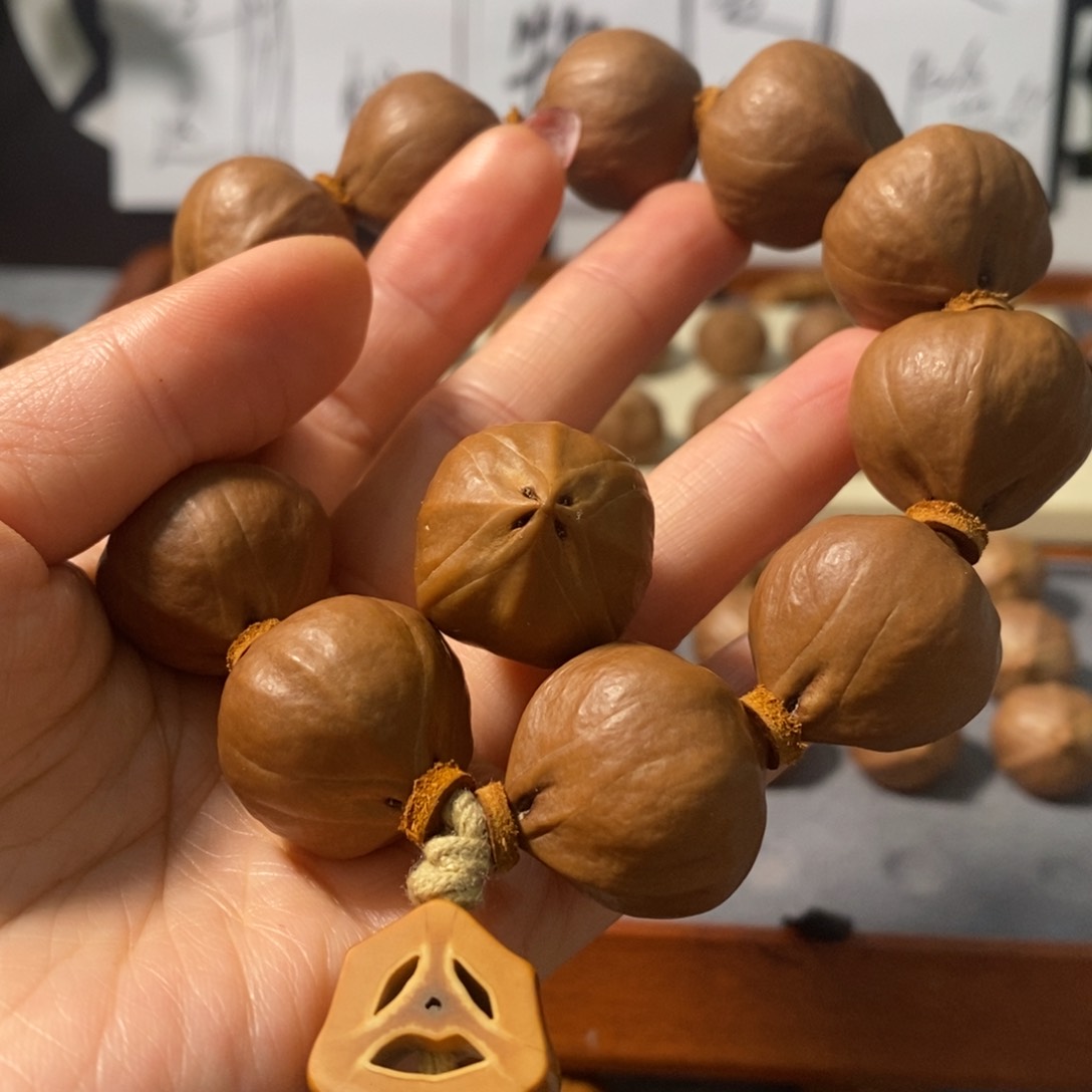 橄榄核手串母*茗4222老树王铁核11+1颗+2.3三通