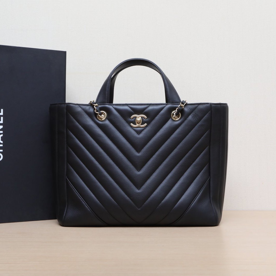 95新 Chanel/香奈儿 小花Jerry 24开敞口 托特包 手提链条包