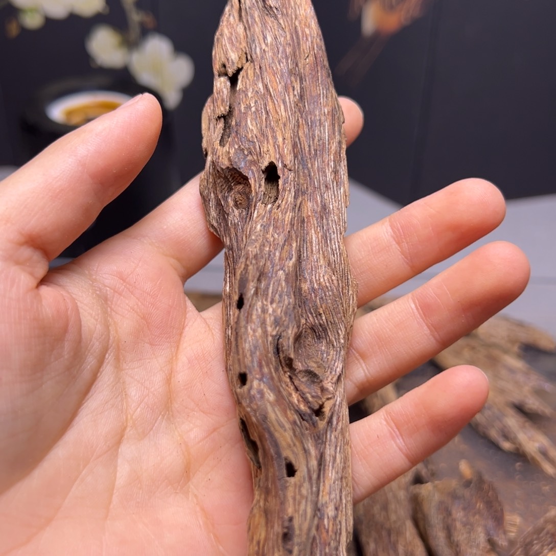 沉香沉香碎屑海南屯昌老虫漏17克