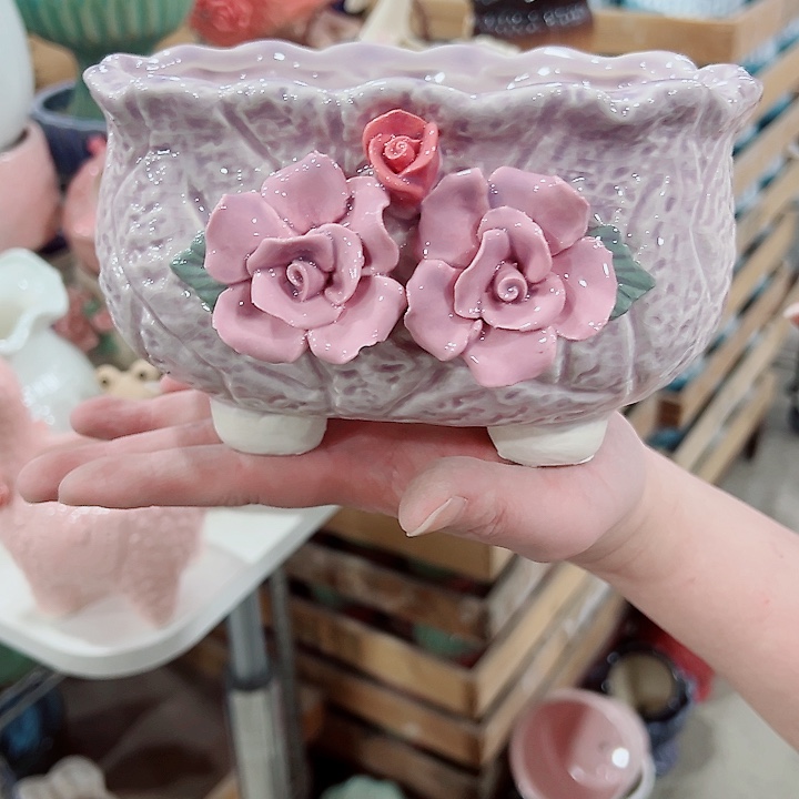 有孔，凑单福利满10元发货陶瓷多肉花盆！