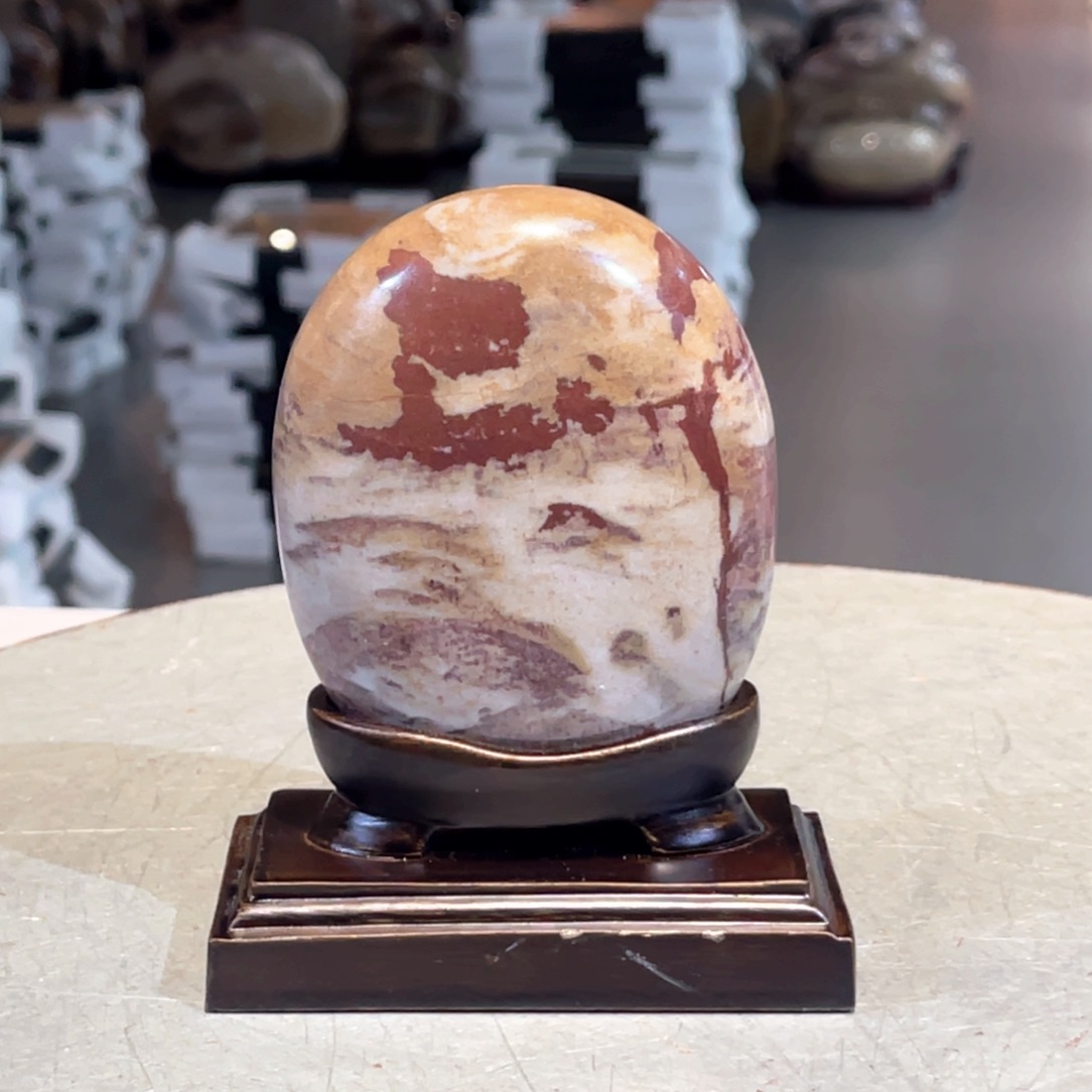 彩石三峡清江画面石10/13/3红旗飘扬