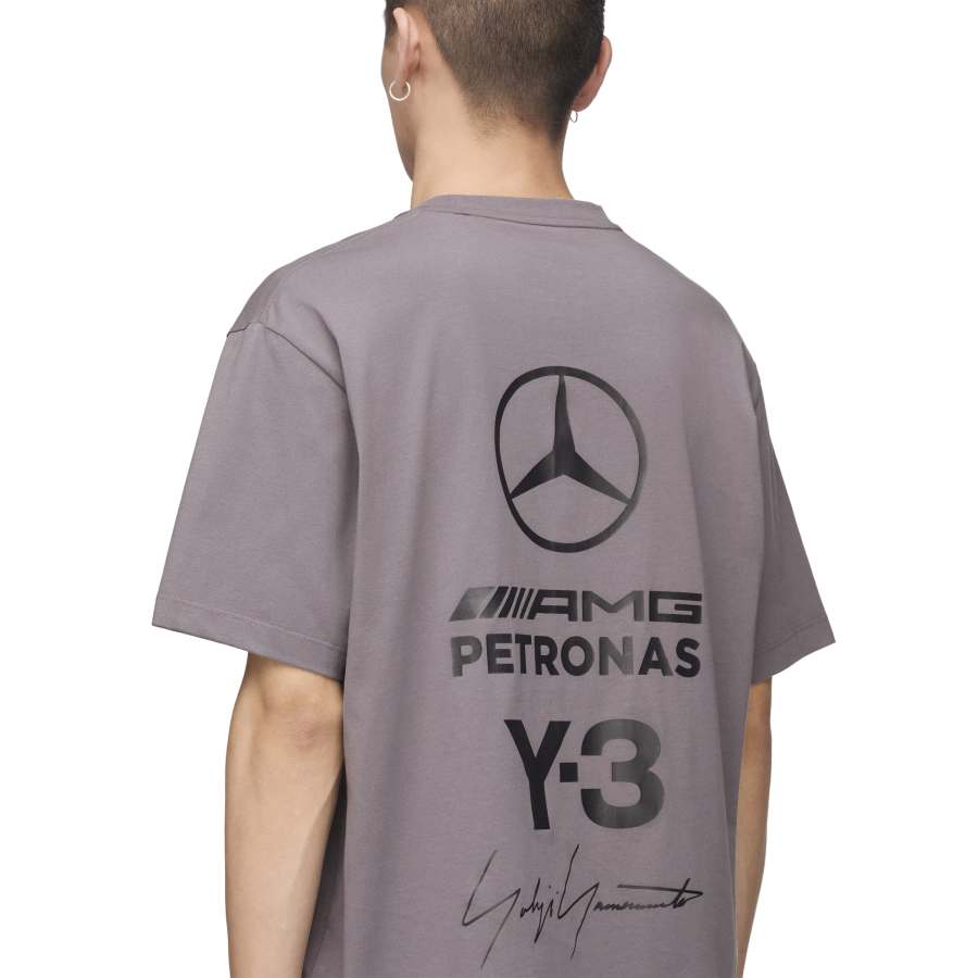 Y-3/Y-3（55-KS4838）奔驰联名系列灰色短袖运动T恤