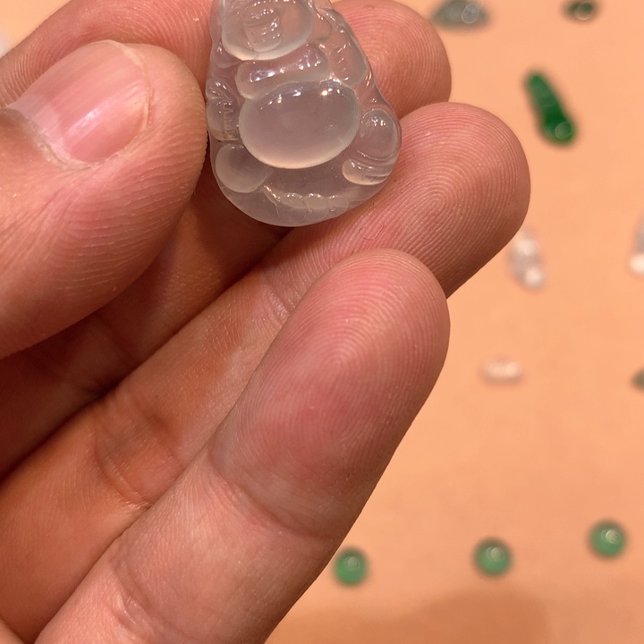 翡翠颈饰未镶嵌天然翡翠a货佛