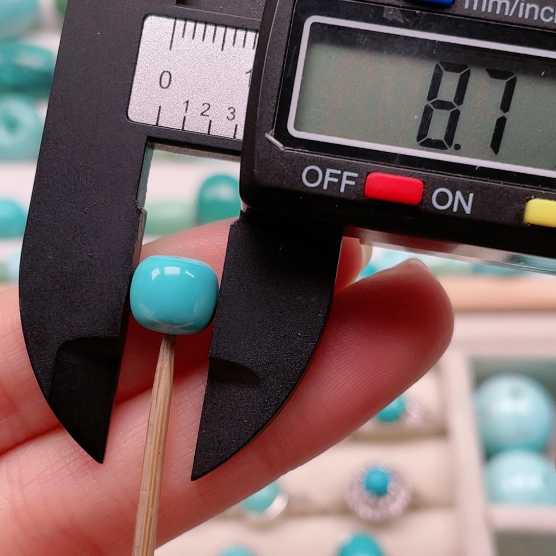 绿松石原矿银S925镶嵌