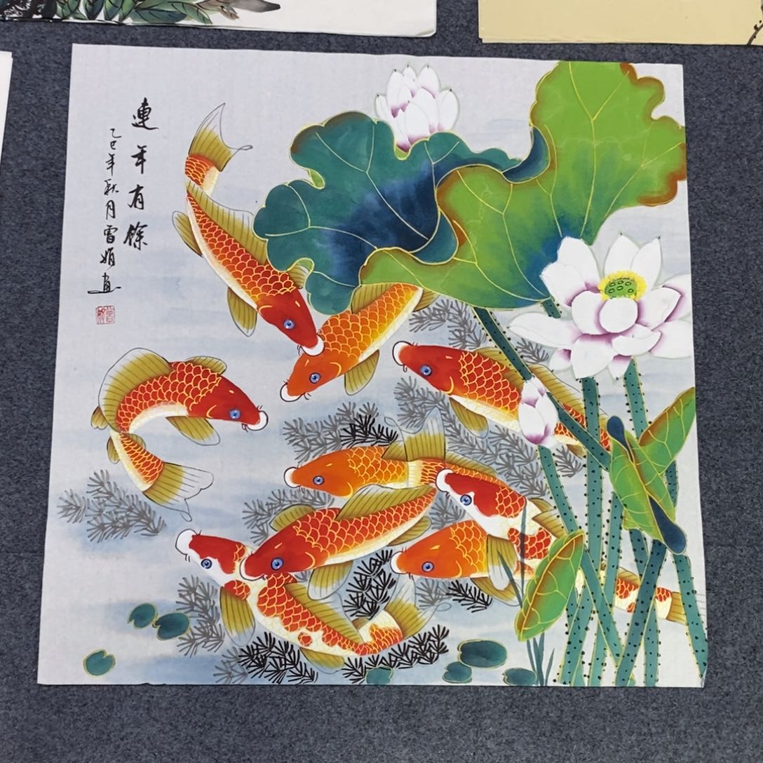 国画尺寸68✖️68精品斗方手绘画