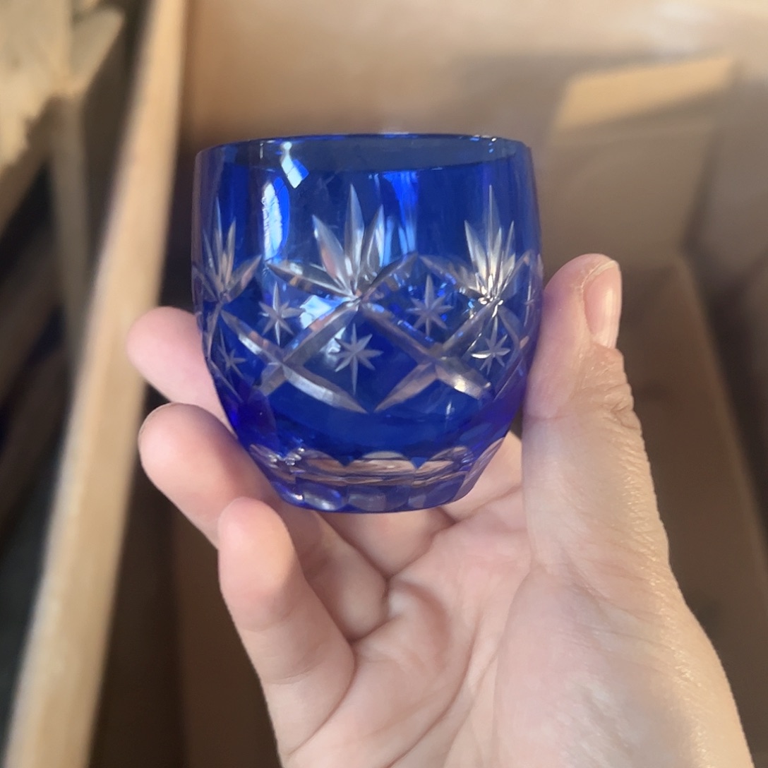 水晶玻璃平底款微瑕一个