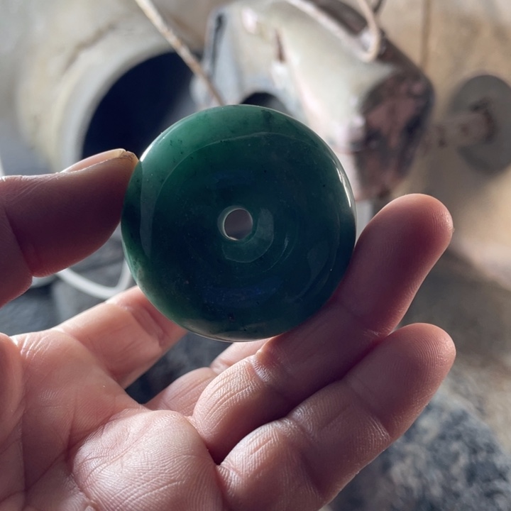 7***琦玛瑙/玉髓未镶嵌颈饰非洲翠平安扣