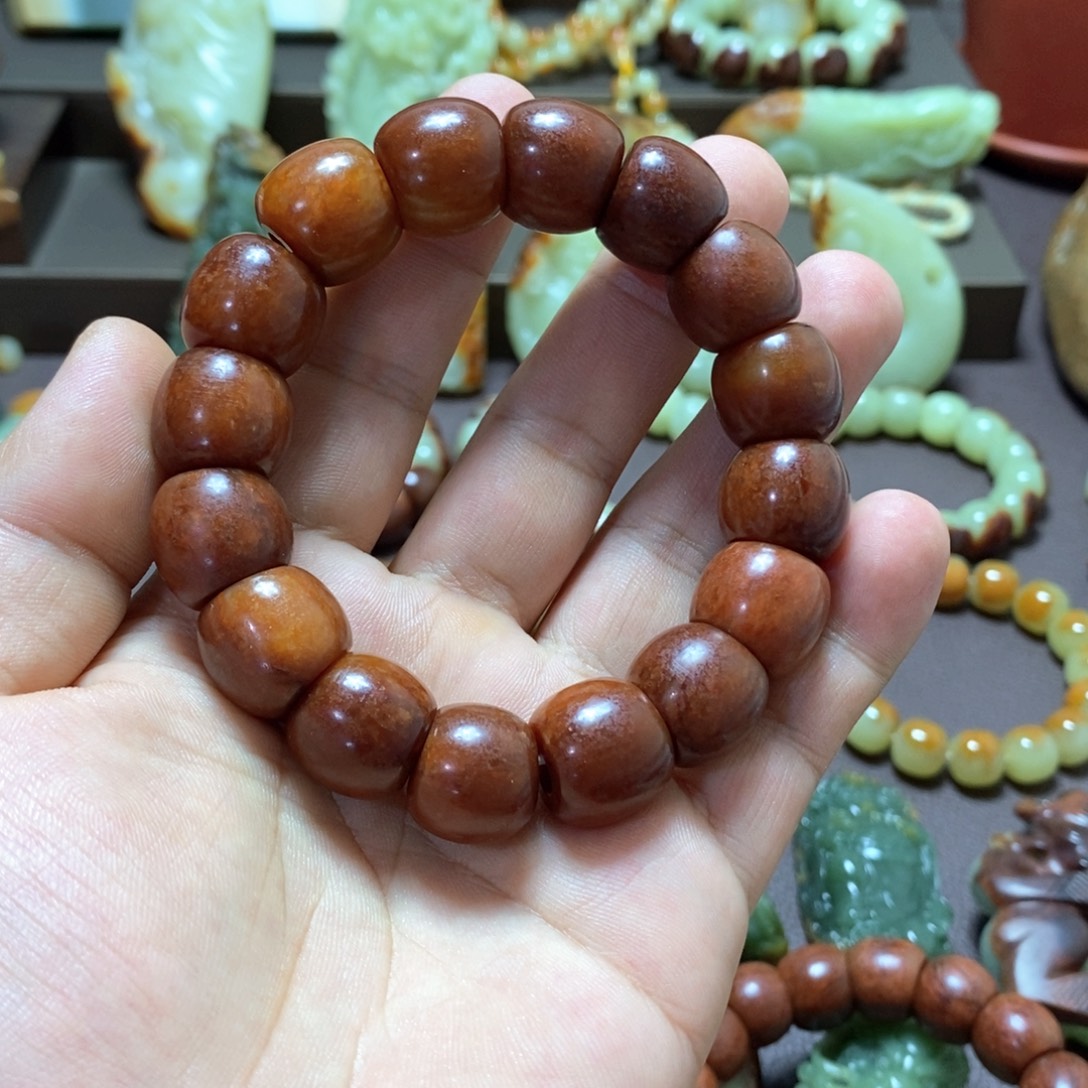 快***e未镶嵌手链透闪石质玉手串卡16