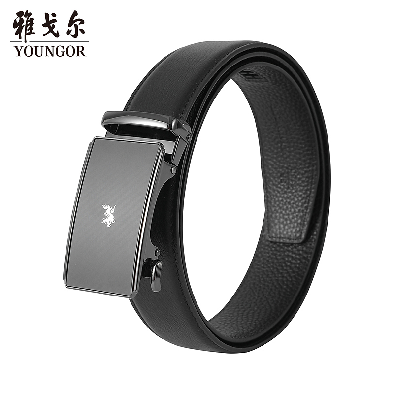 【商务自动扣】雅戈尔男士防指纹膜暗纹皮带简约高级感腰带819957
