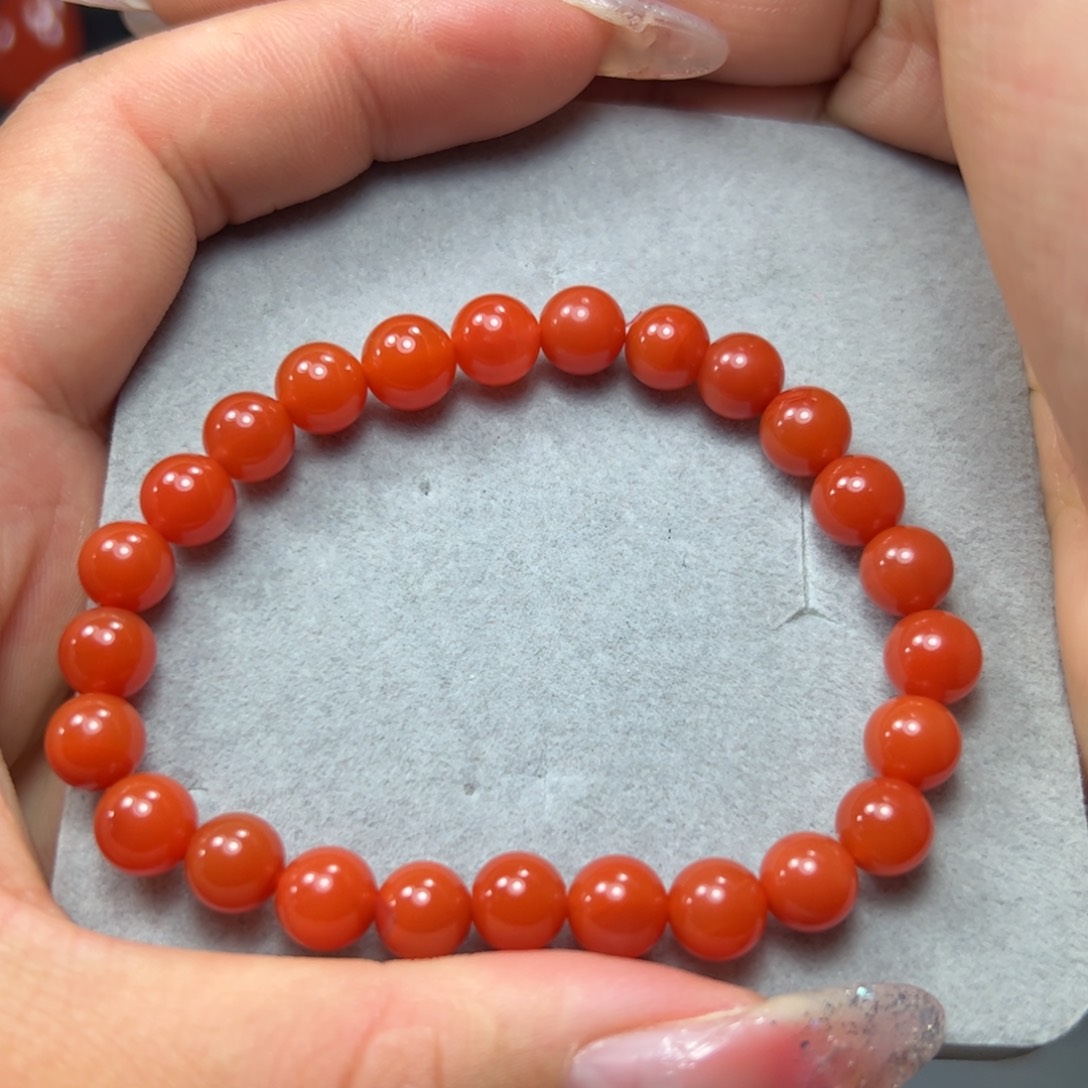 南红玛瑙手串未镶嵌