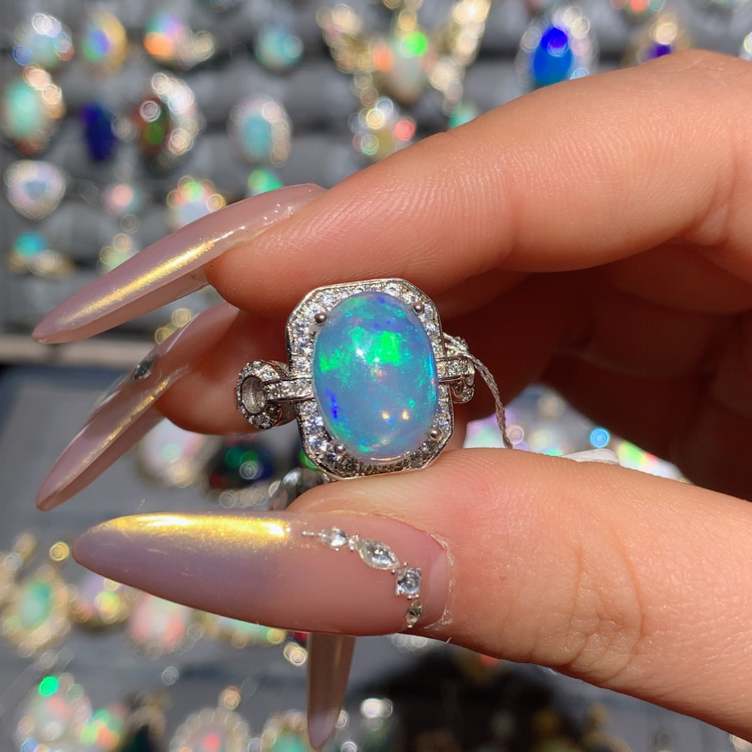 欧泊t欧泊吊坠银S925镶嵌