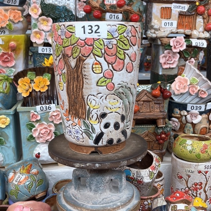 紫砂花盆粗陶材质多肉花盆