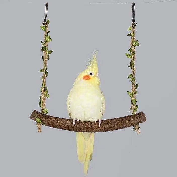 鹦鹉藤蔓秋千玩具牡丹玄凤虎皮攀爬磨爪防咬实木鸟笼用品解压玩耍