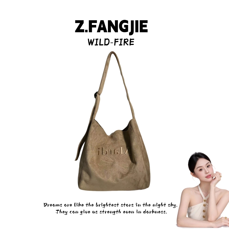 复古磨砂质感包包韩系帆布包女2025新款大容量通勤单肩斜挎托特包