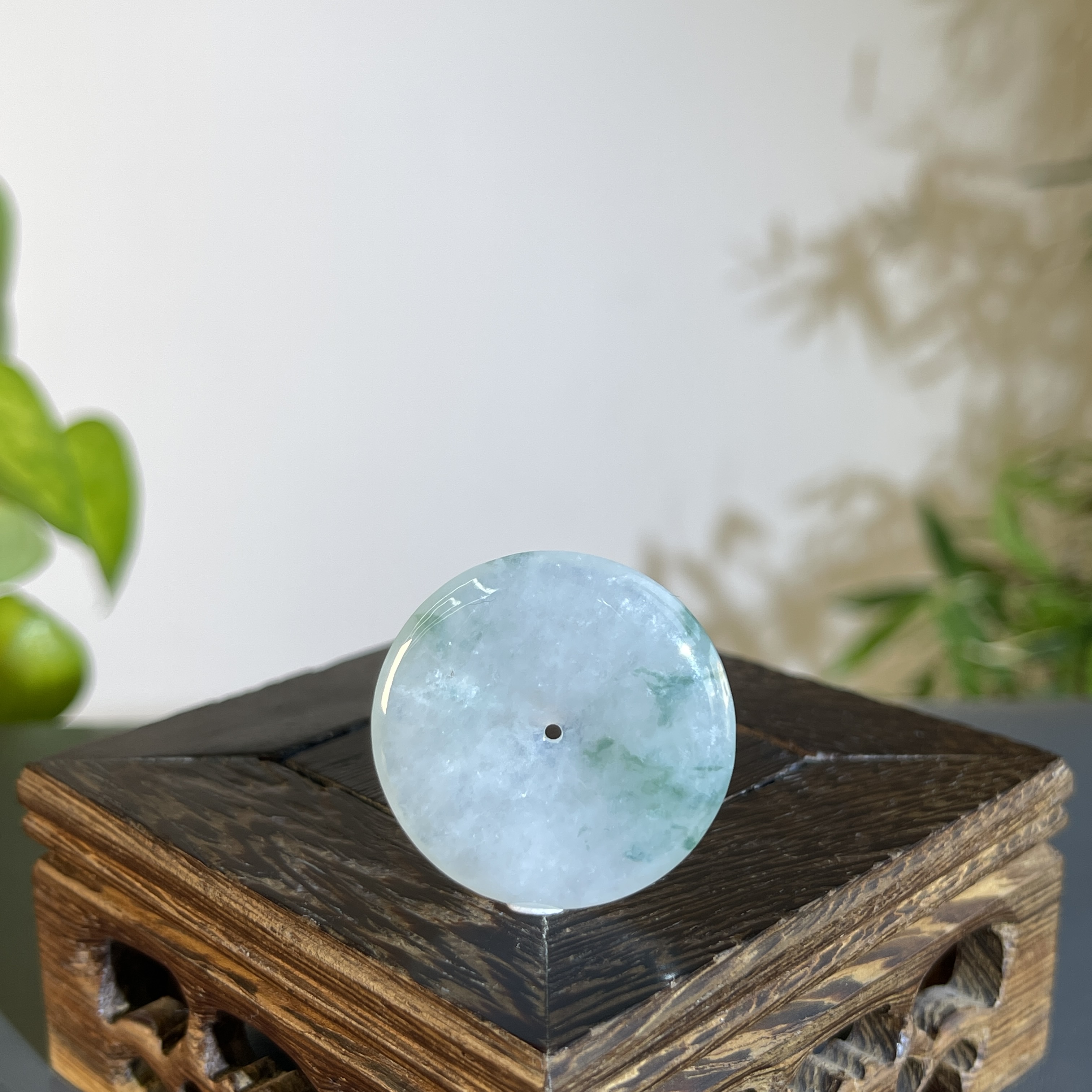 JXW10-74  天然缅甸A货翡翠 平安扣