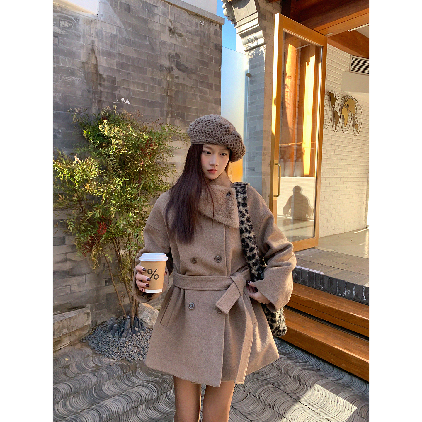 【HRG】冬季欧式独特高级感小众设计感毛呢外套254H4728#