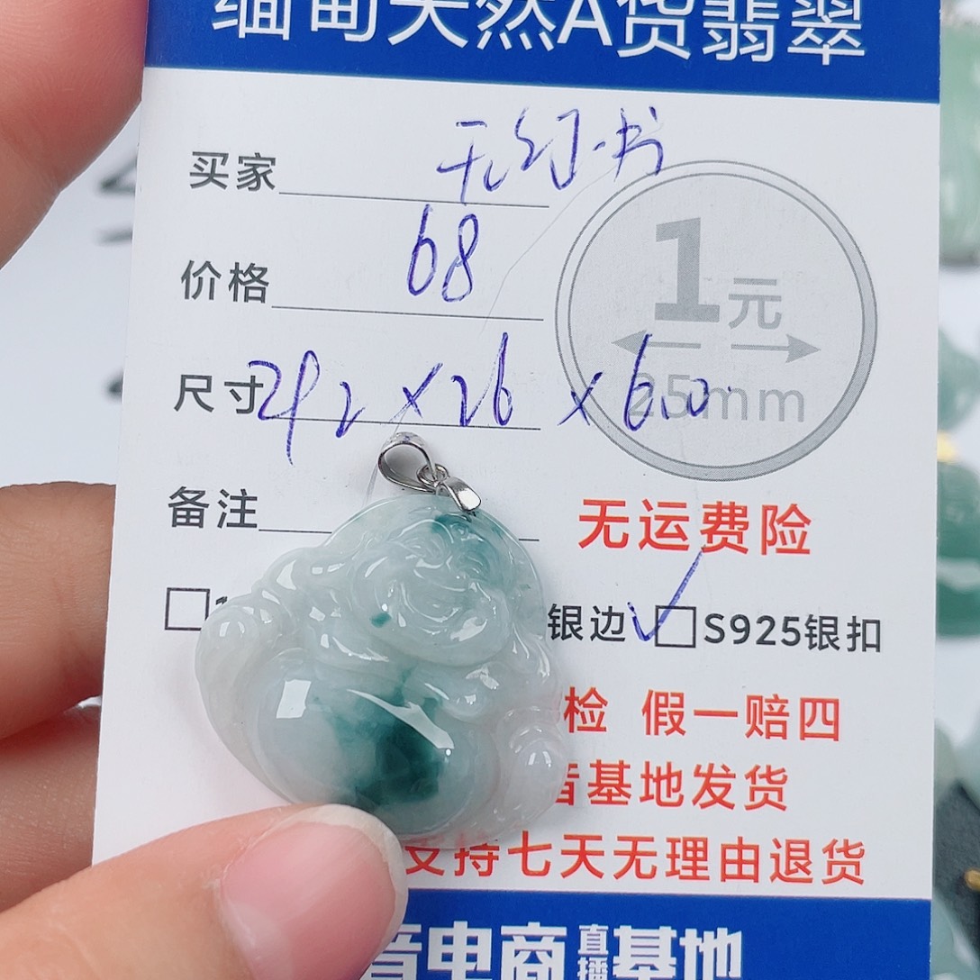 翡翠银S925镶嵌颈饰翡翠