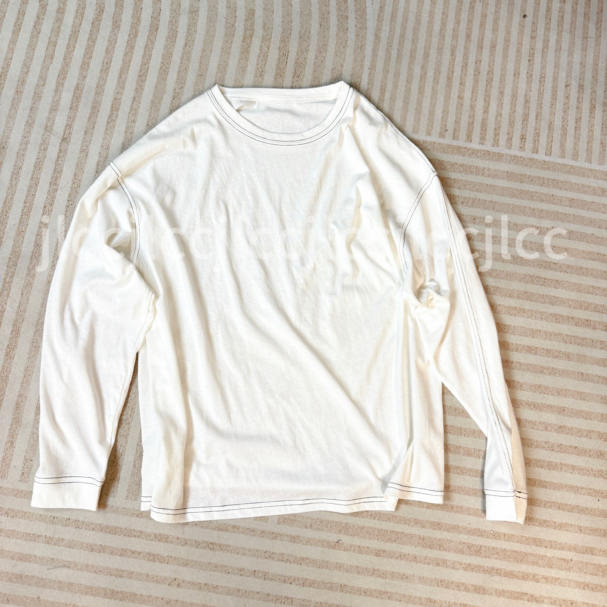 【JLCC】（净版宽松）新款潮流百搭宽松复古时尚长袖T恤打底衫6035