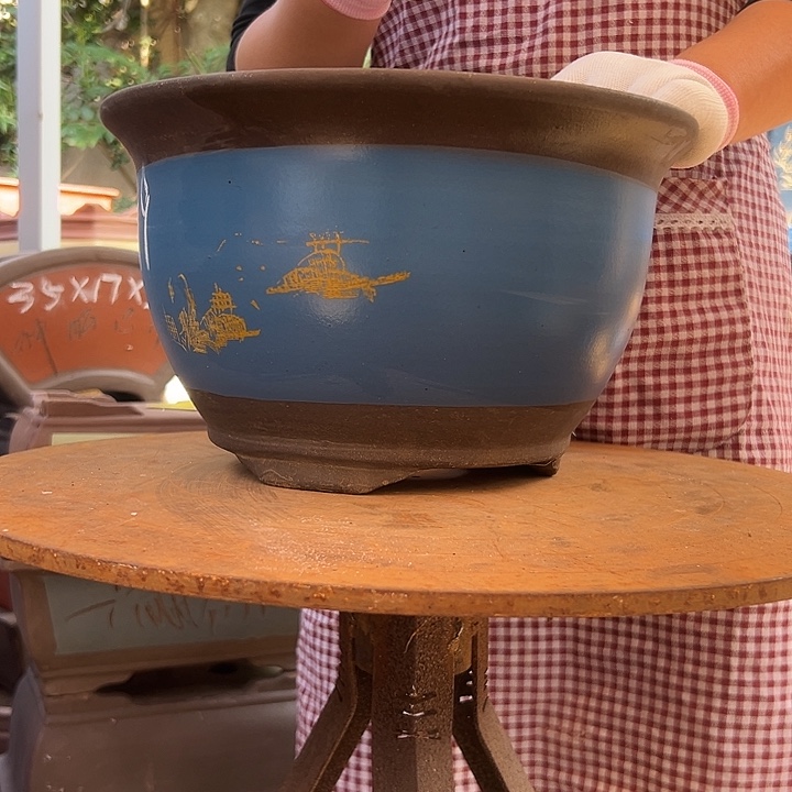 30蓝山水花盆花盆