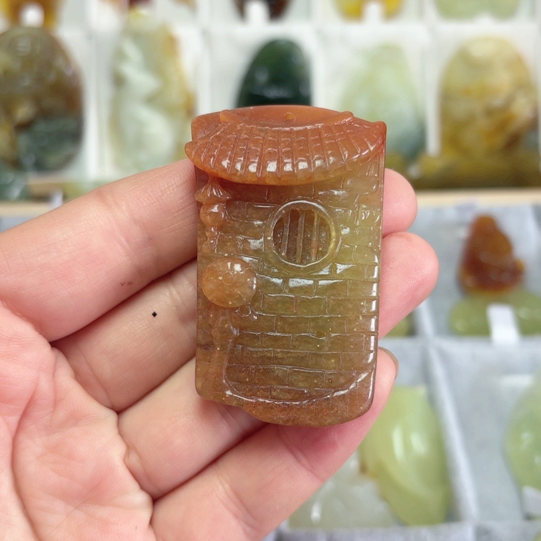 蛇纹石玉吊坠(不含链)未镶嵌