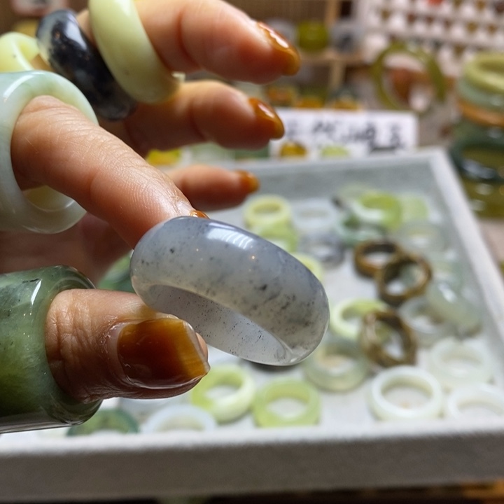 神***九岫玉未镶嵌戒指岫玉精品指环