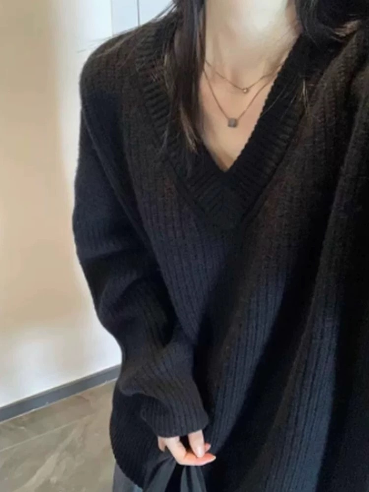 【维维】（下单备注编码）毛衣针织复古秋冬设计感时尚慵懒风大板宽松
