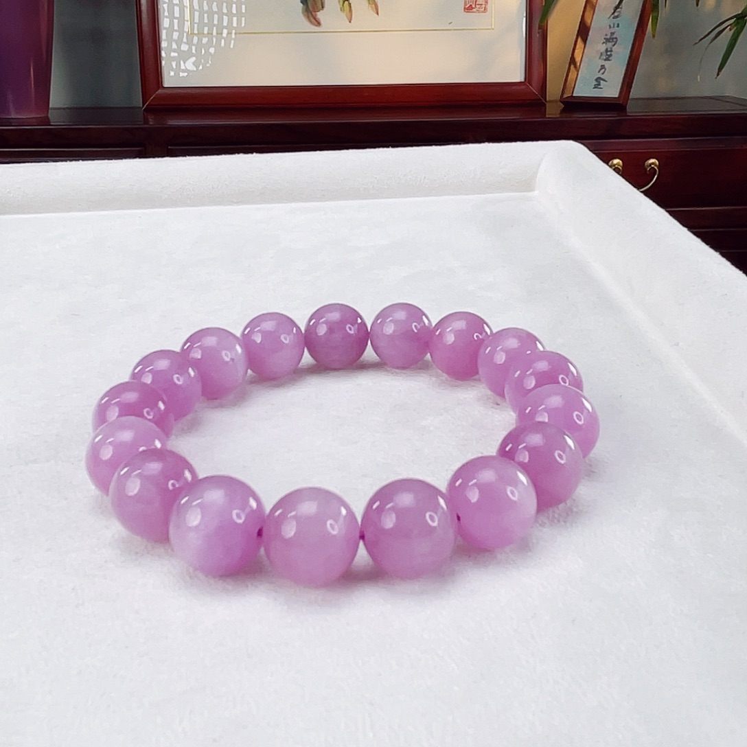 辉石手链未镶嵌紫锂辉12