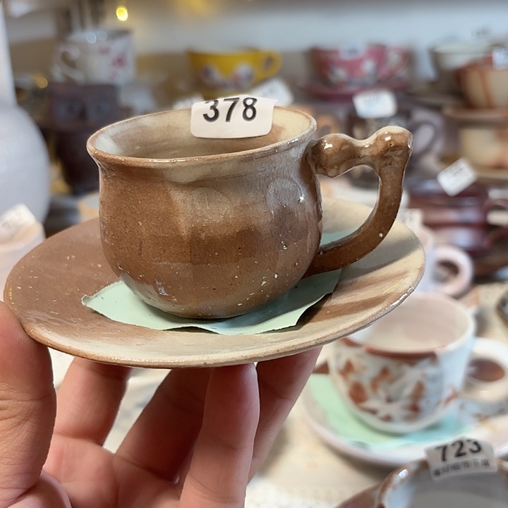 瓷片秋烧咖啡杯，秋烧咖啡杯