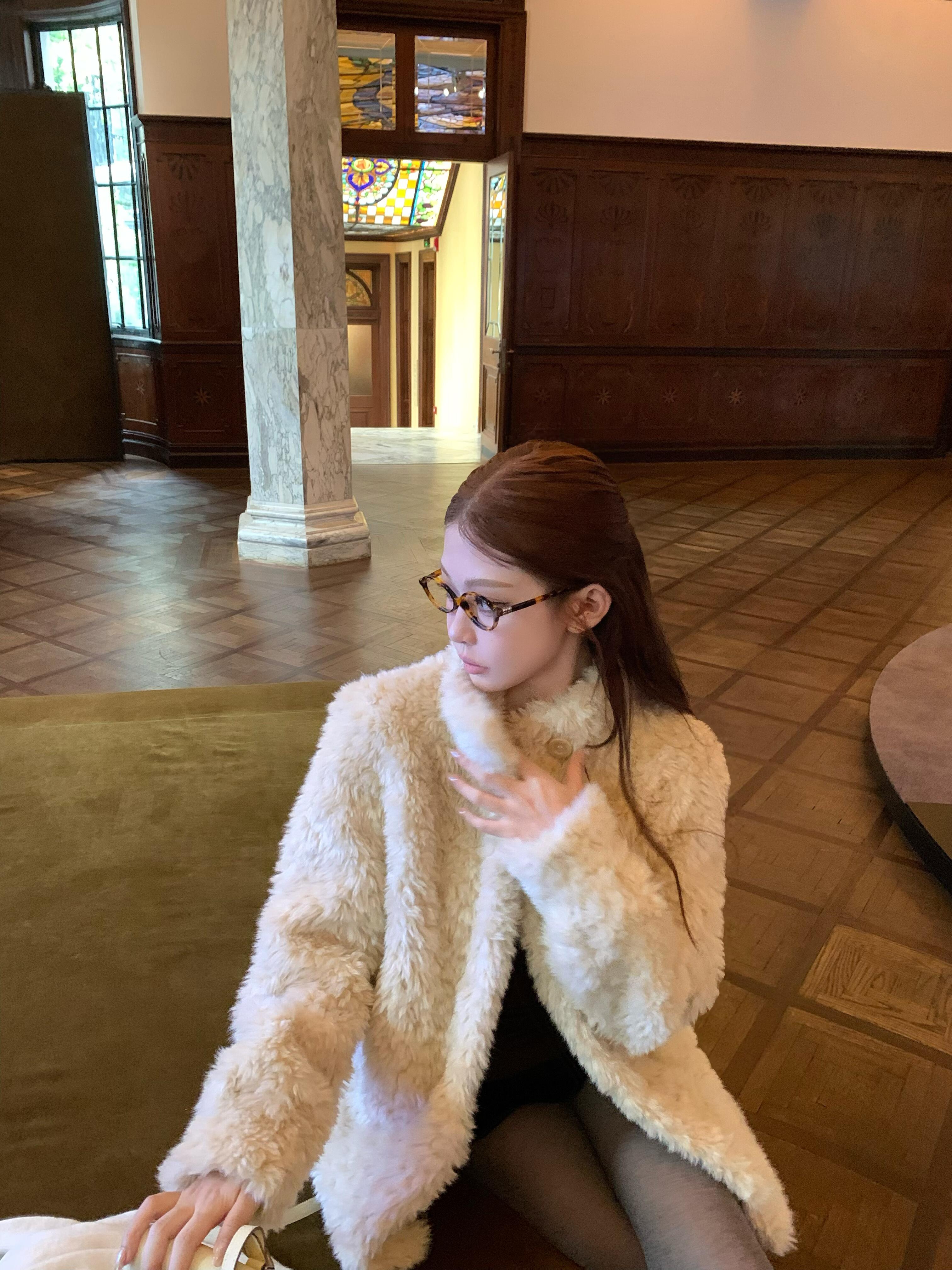 富人区4.0冬季立领中长款毛毛大衣加厚保暖外套