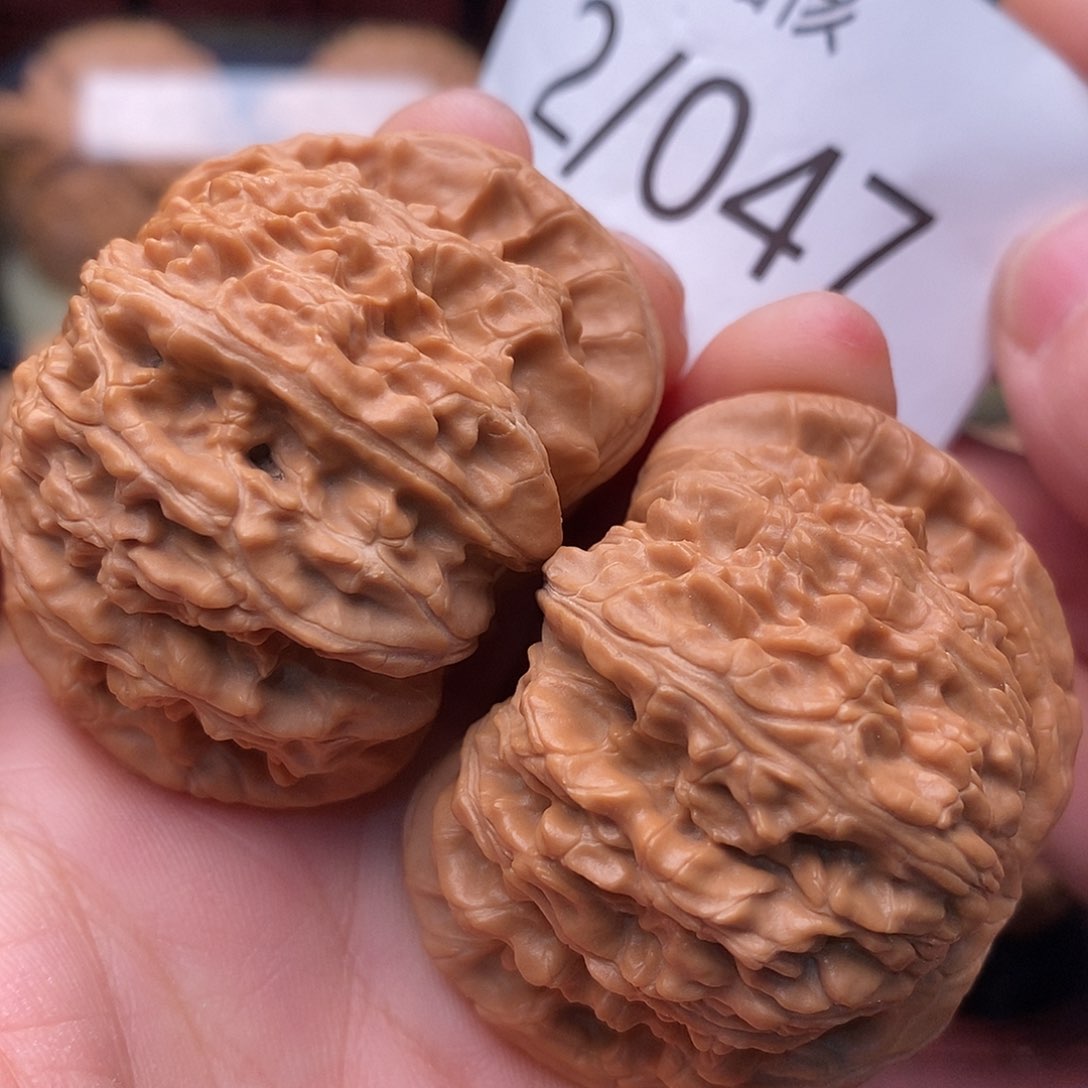 文玩核桃把件47全品白狮子