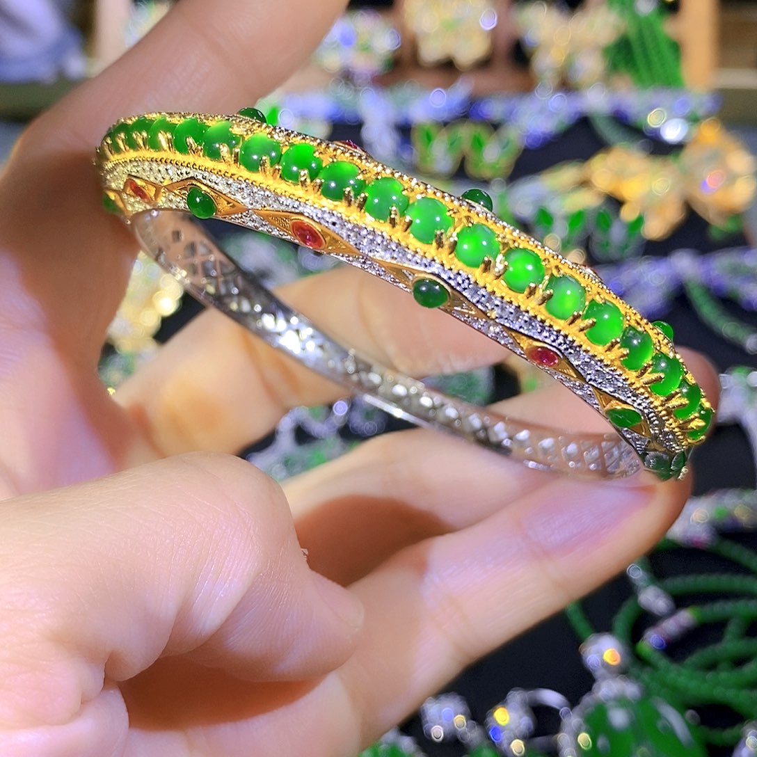 吊坠(不含链)银S925镶嵌翡翠