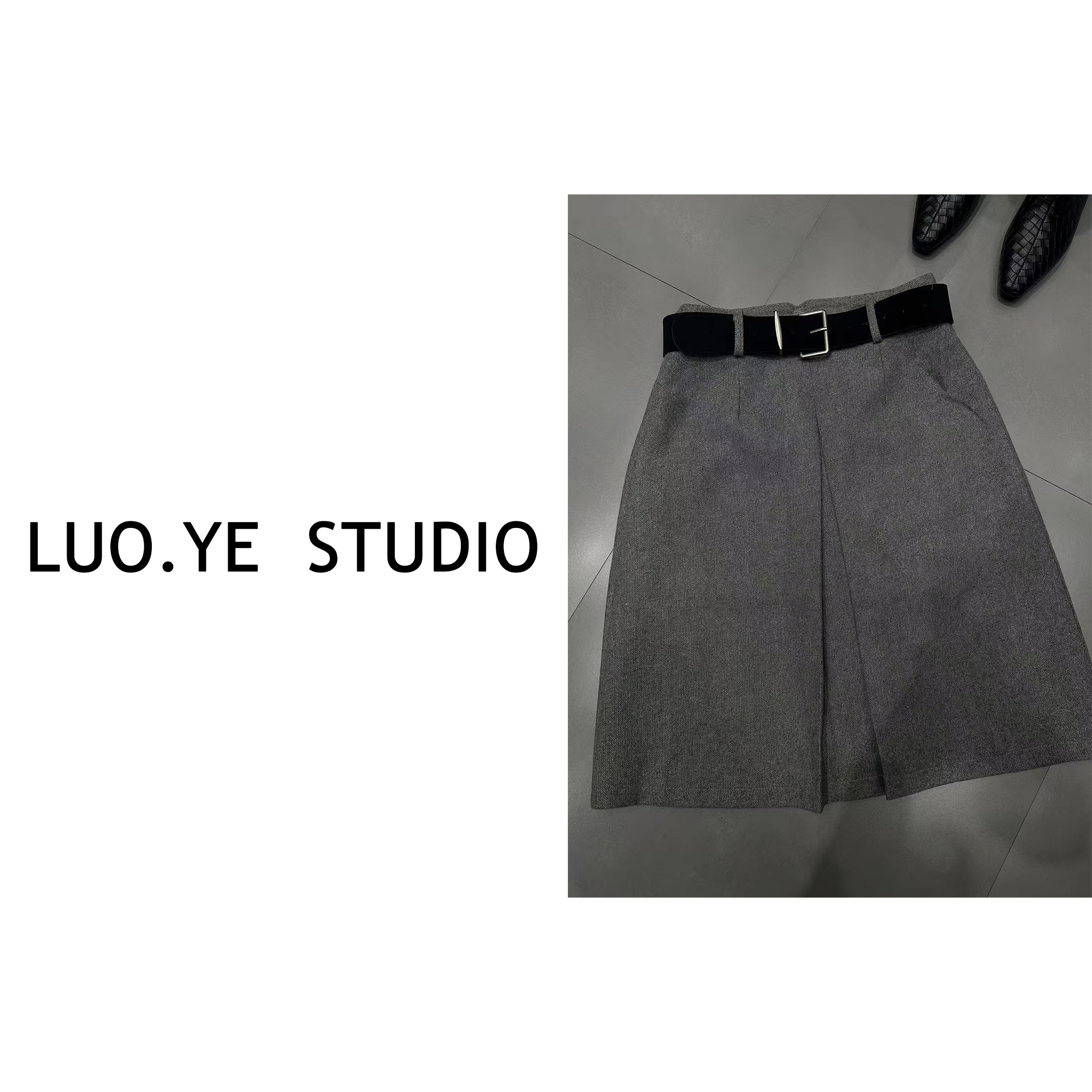 罗爷 · 【露白】欧货西装呢料半裙子工装欧货休闲百搭时尚显瘦气质