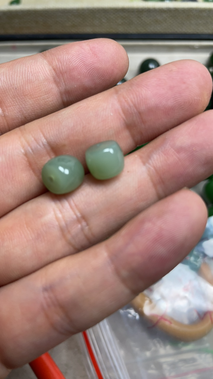 和田玉粉青8X9直切