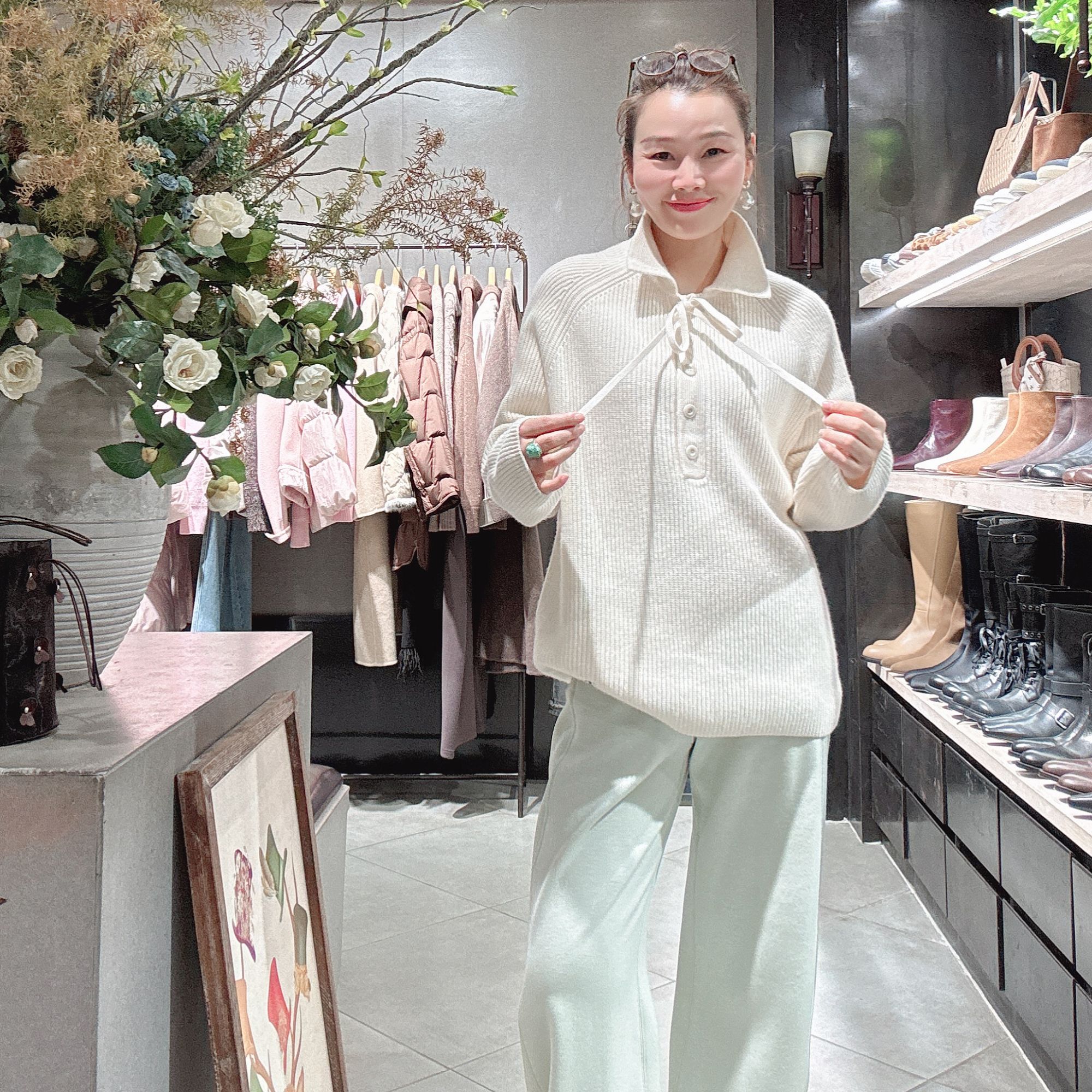 宇姐精选 1723 秋冬纯色宽松立领加厚显瘦百搭绵羊毛毛衫女