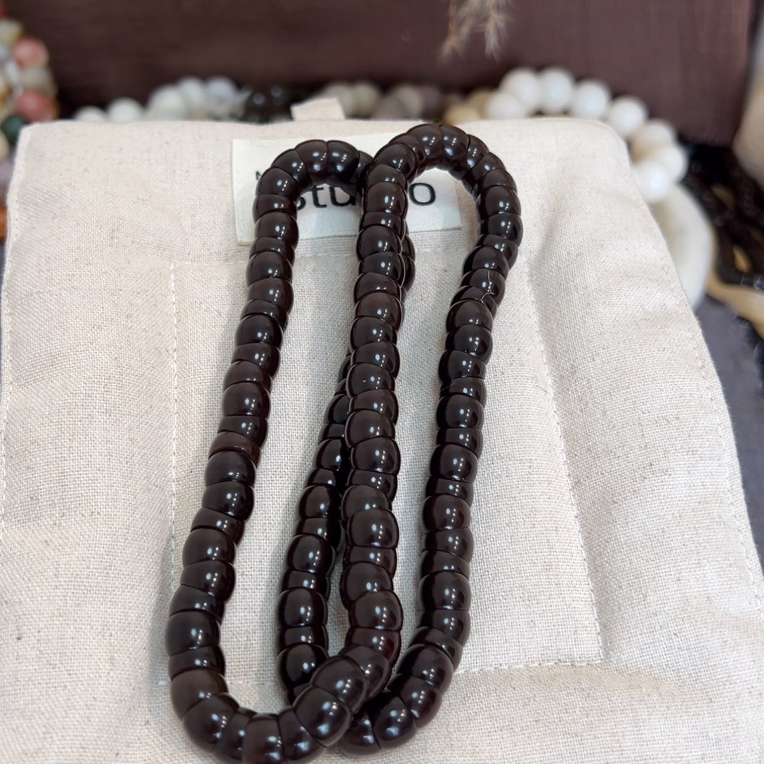 吊坠菩提根/象牙果108颗黑小肠10微瑕