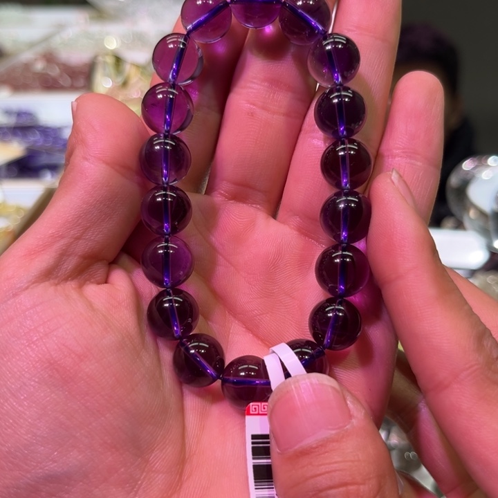 【闪购商品】烟晶手链未镶嵌猫***彩紫水晶