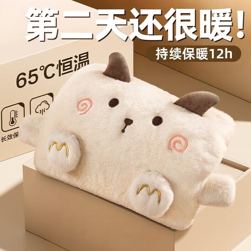 国标防爆电热水袋可拆洗充电热水袋防爆暖手宝毛绒暖肚子暖宝宝